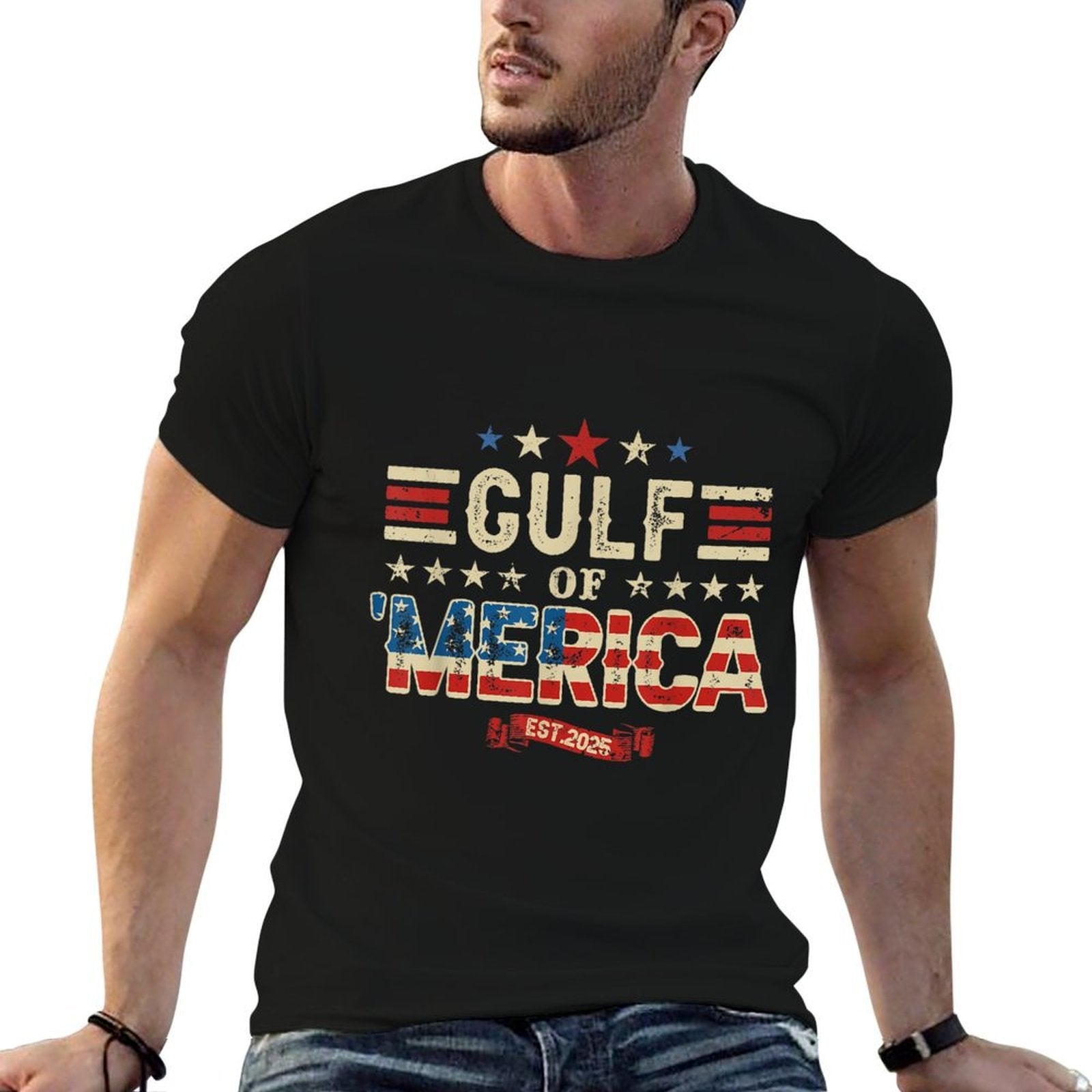 Gulf of 'Merica US Patriotic 2025  Durable T-Shirt