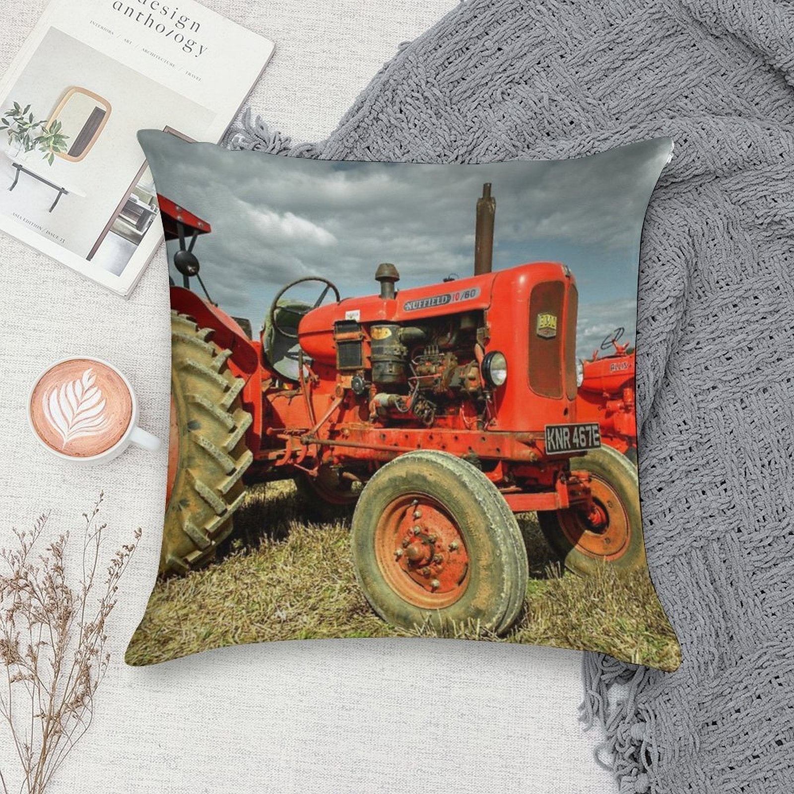 Nuffield 1060 Soft Gift Ready Throw Pillow