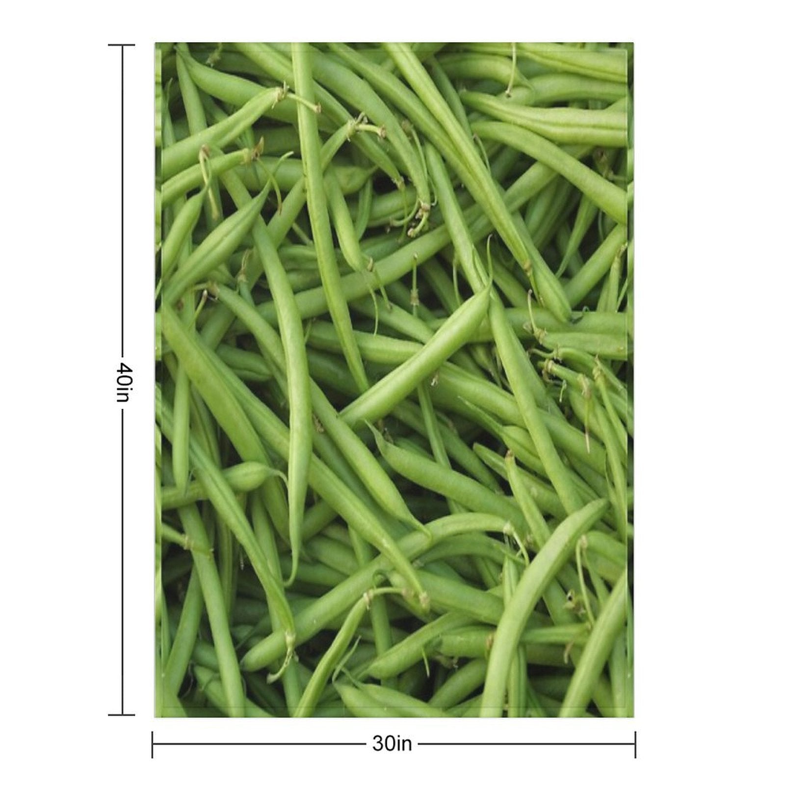 Green Beans Compact Throw Blanket