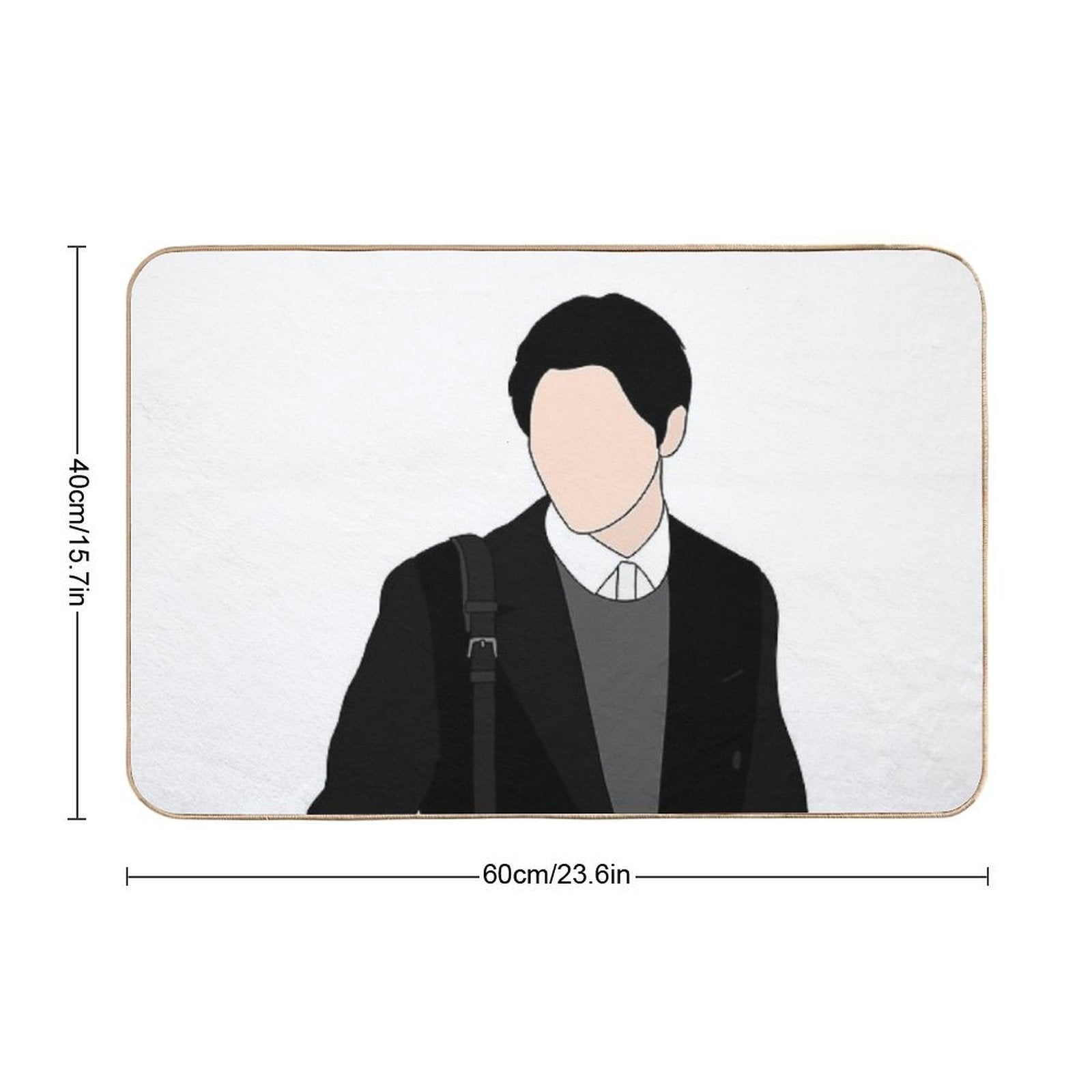 XO Kitty  Min Ho No English  Slip-Resistant Bath Mat