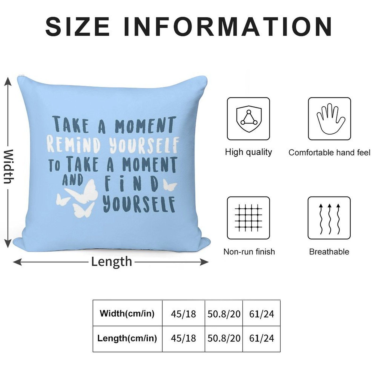 Take A Moment to Find Yourself Soft Bedroom Essential Throw Pillow
