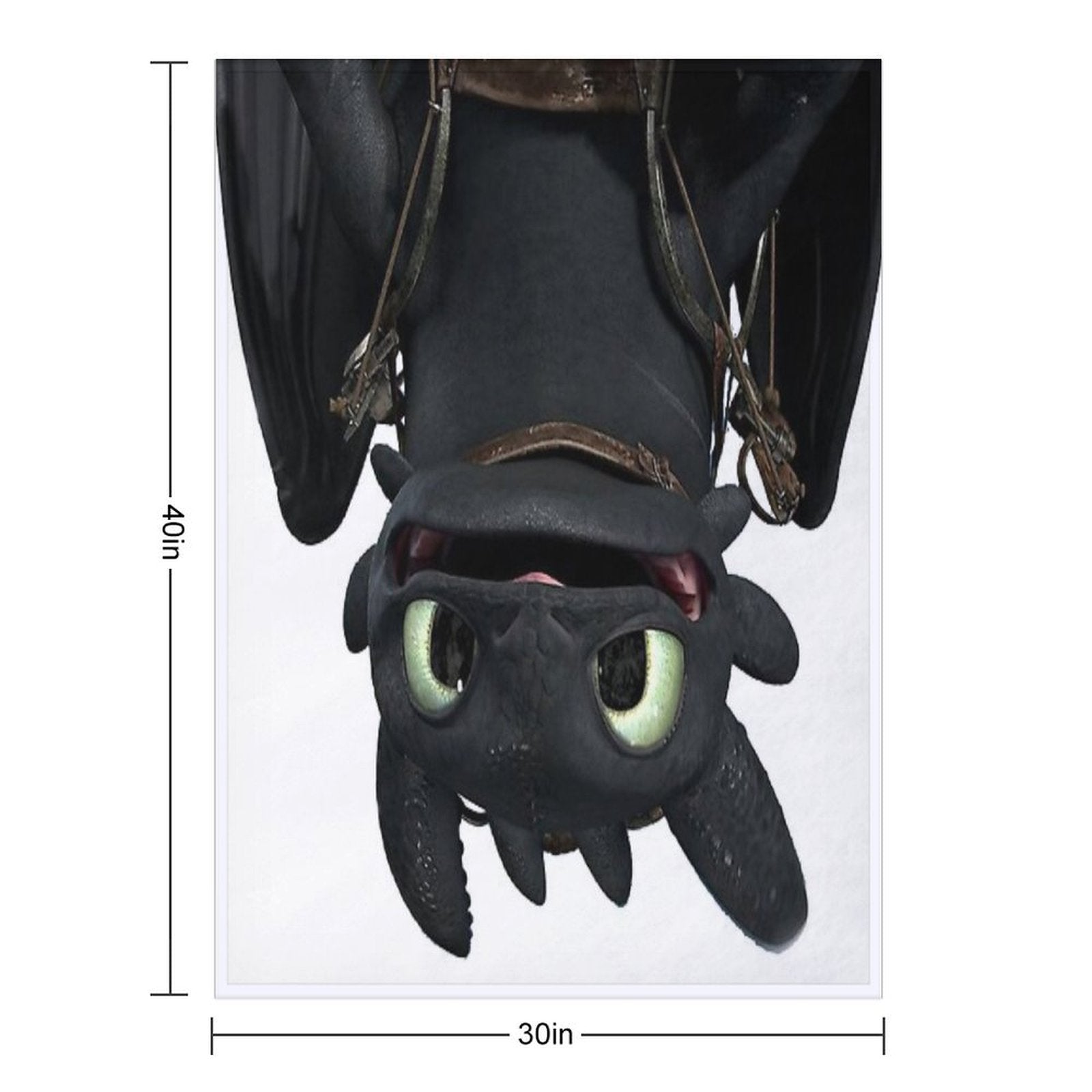 Upside Down Toothless Wrinkle-free Throw Blanket