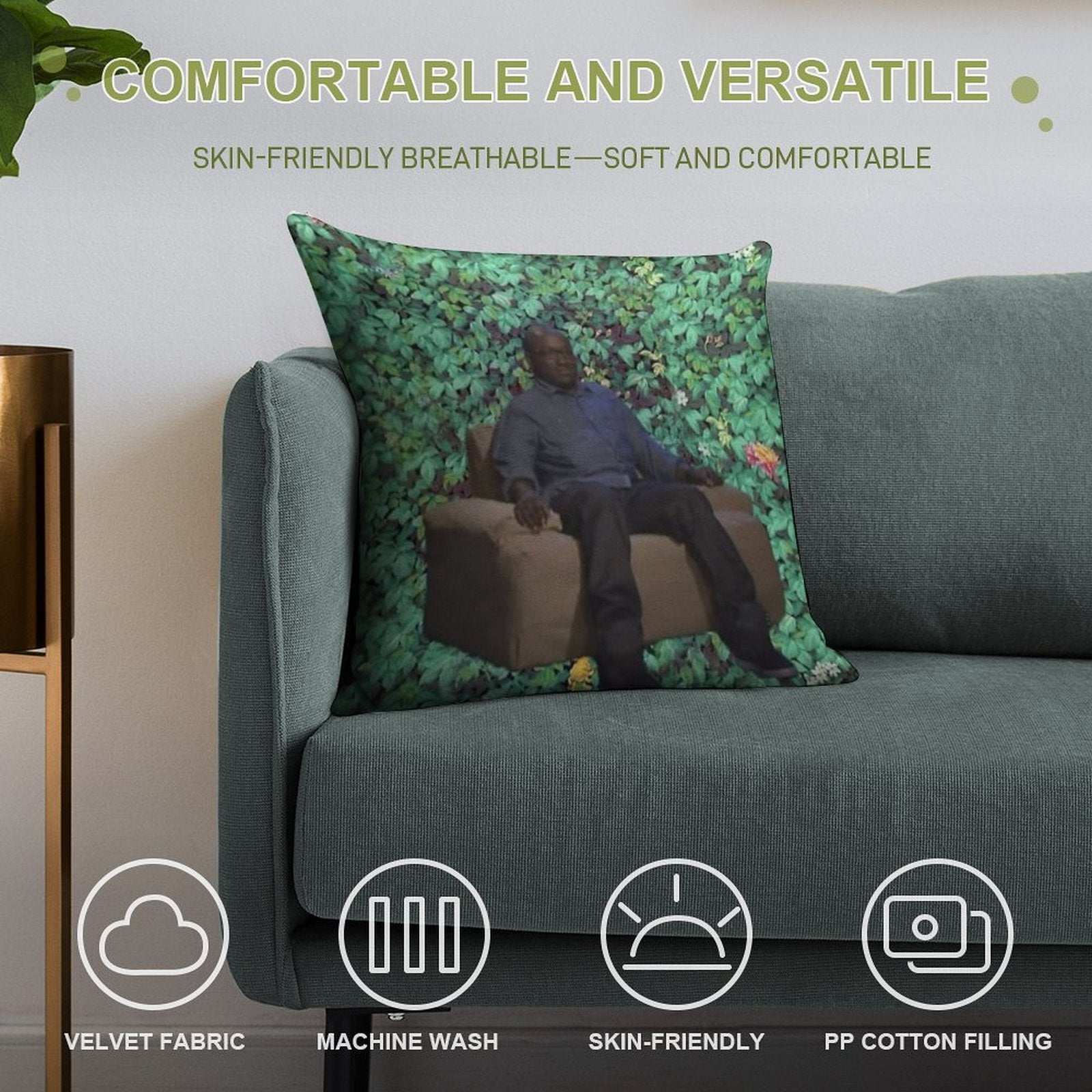 Hannibal Buress Obama Portrait Soft Home Decor Throw Pillow