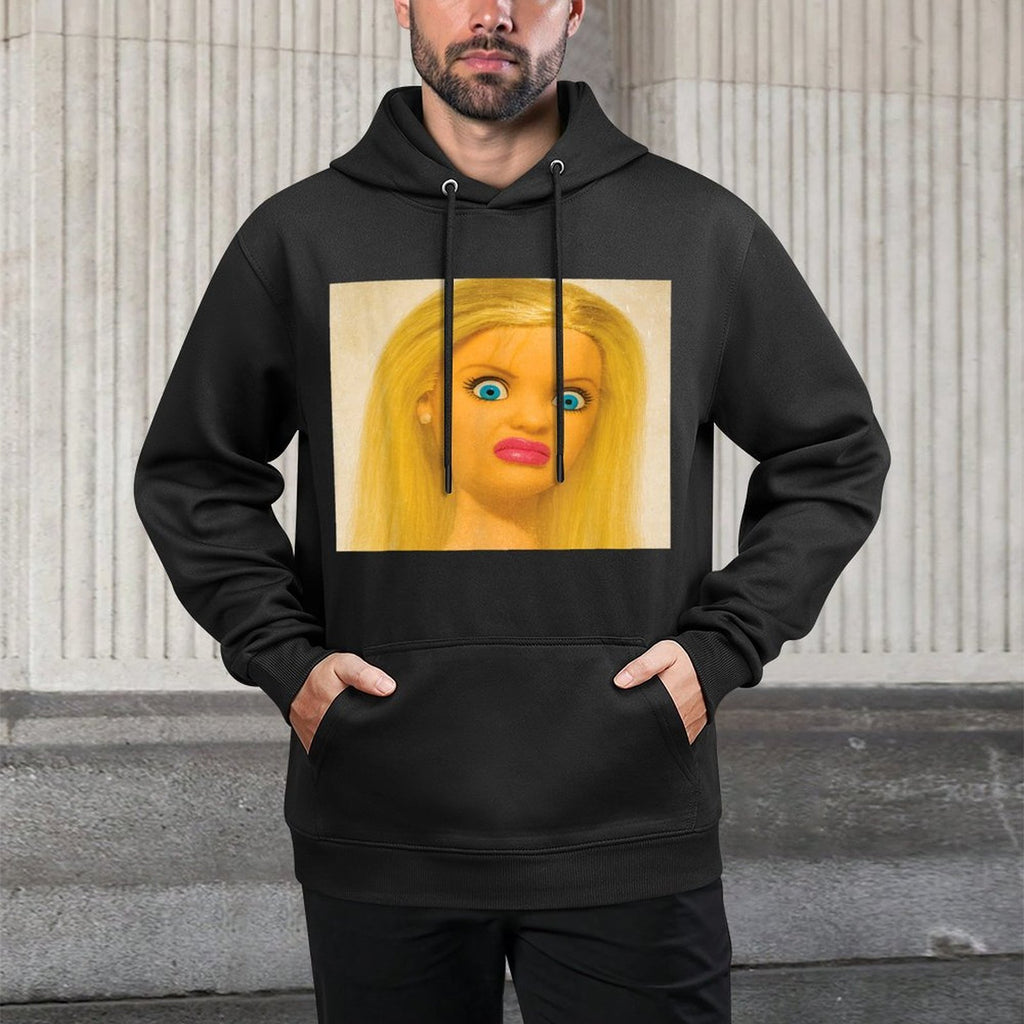 Disgusting Doll Face Meme Layering Staple Hoodie