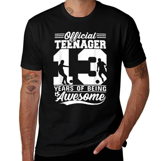 13 Years Officialnager Soccer 13th Birthday Boy Girl  Eco-friendly Material T-Shirt