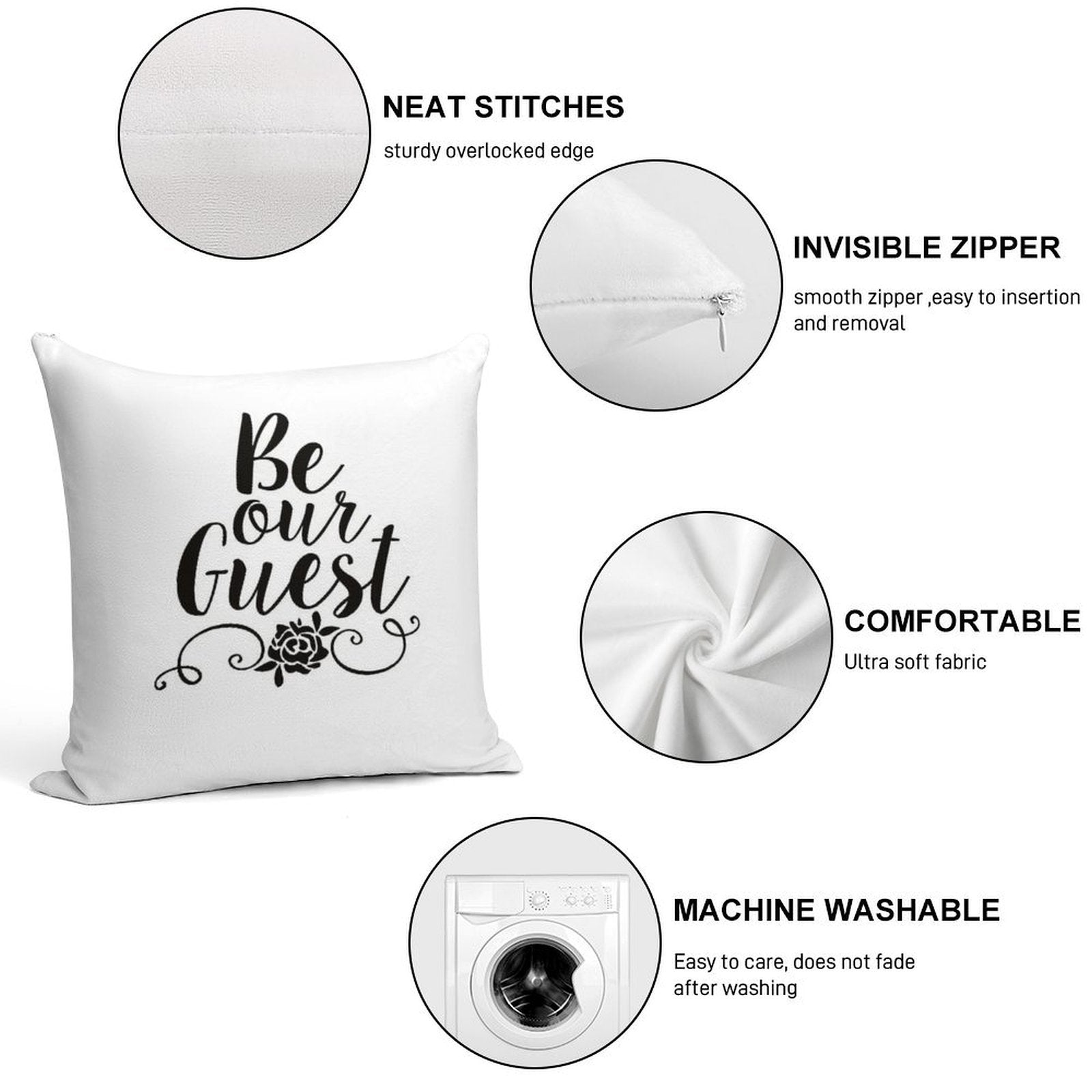 Be Our Guest Soft Warmth Comfort Throw Pillow