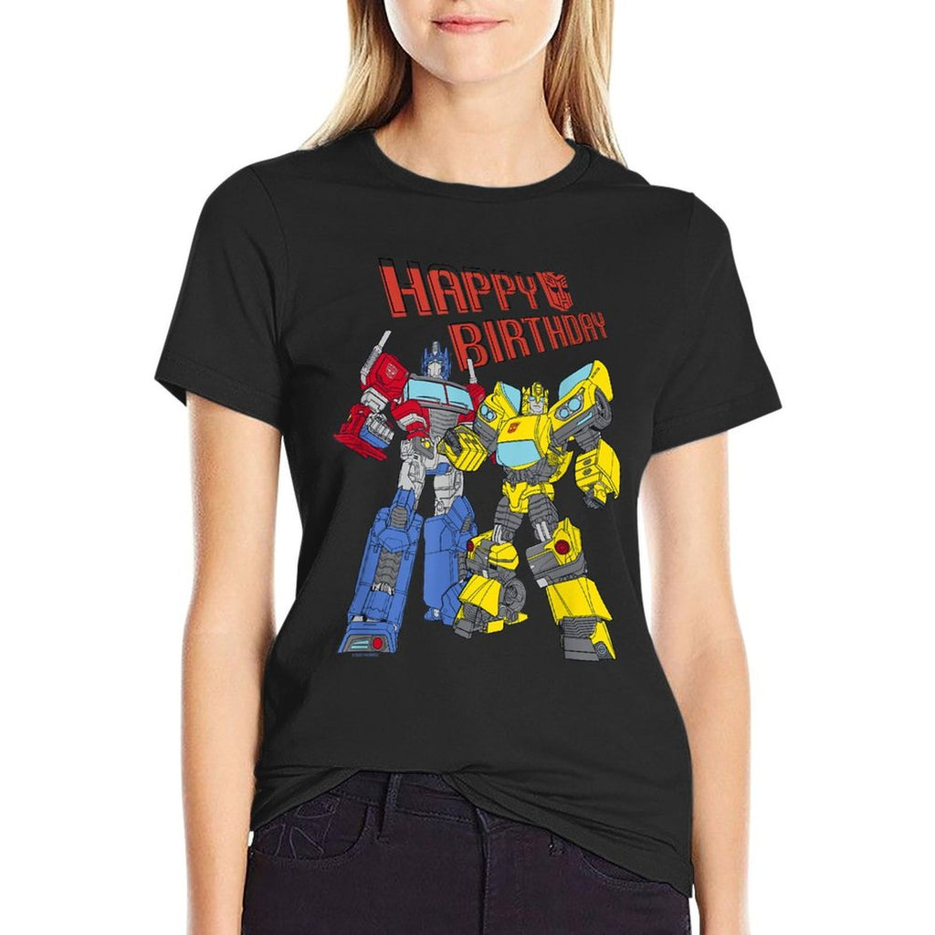 Transformers Evergreen Happy Birthday Autobots Action Pose  Odor-resistant T-Shirt