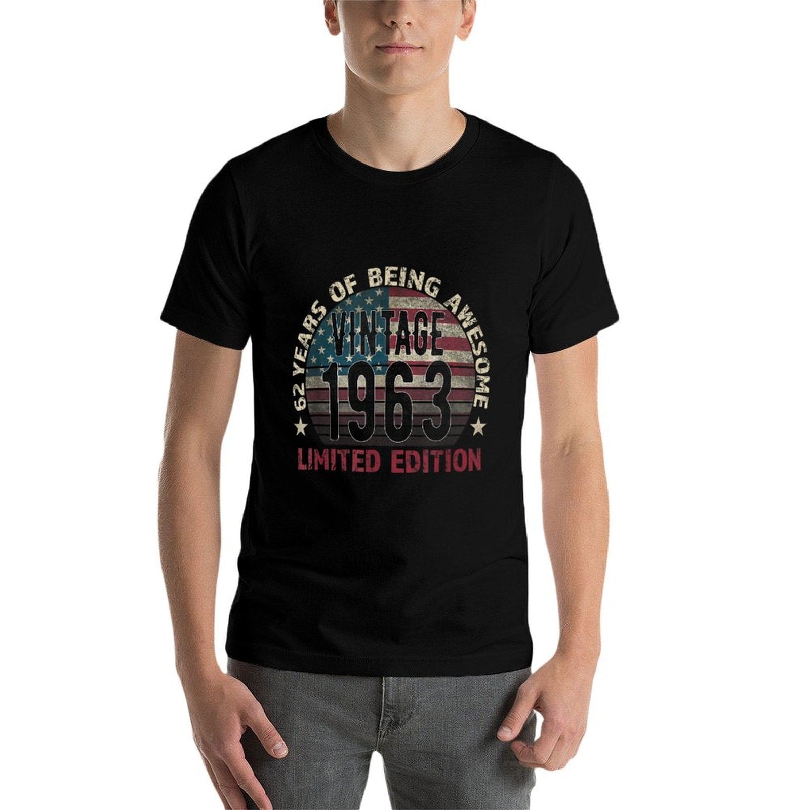 62th Birthday Gift Men Vintage Born 1963 Turning 62 Year Old  Affordable Price T-Shirt