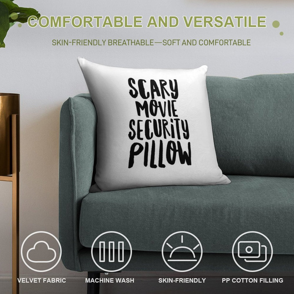 Scary Movie Security Pillow Soft Shrink-Resistant Throw Pillow