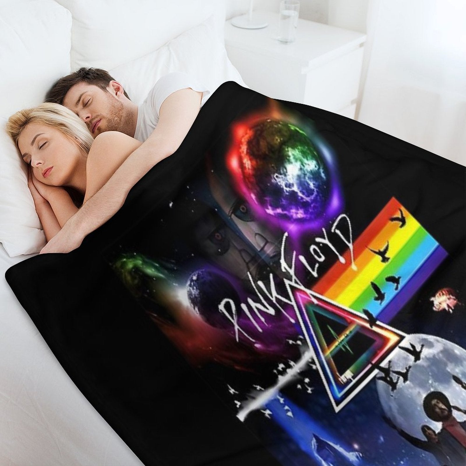 Pink Floyd Collage - Zea Shrink-resistant Throw Blanket