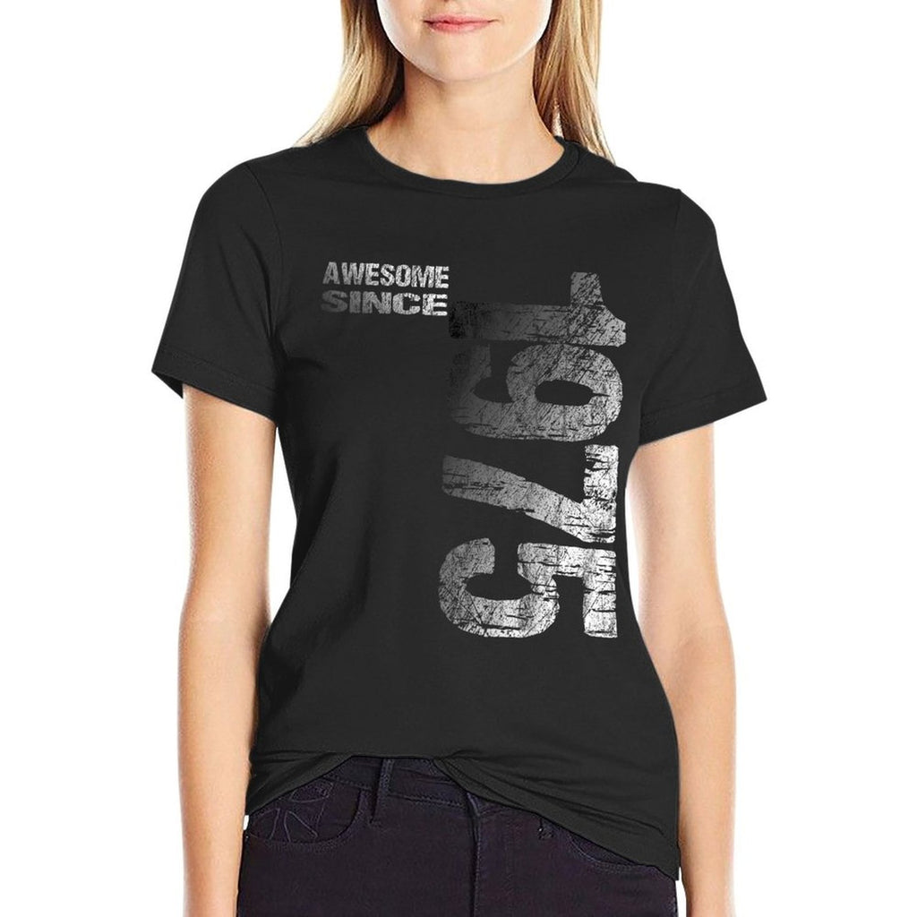 Awesome Since 1975 50th Birthday Born 1975  Cotton T-Shirt