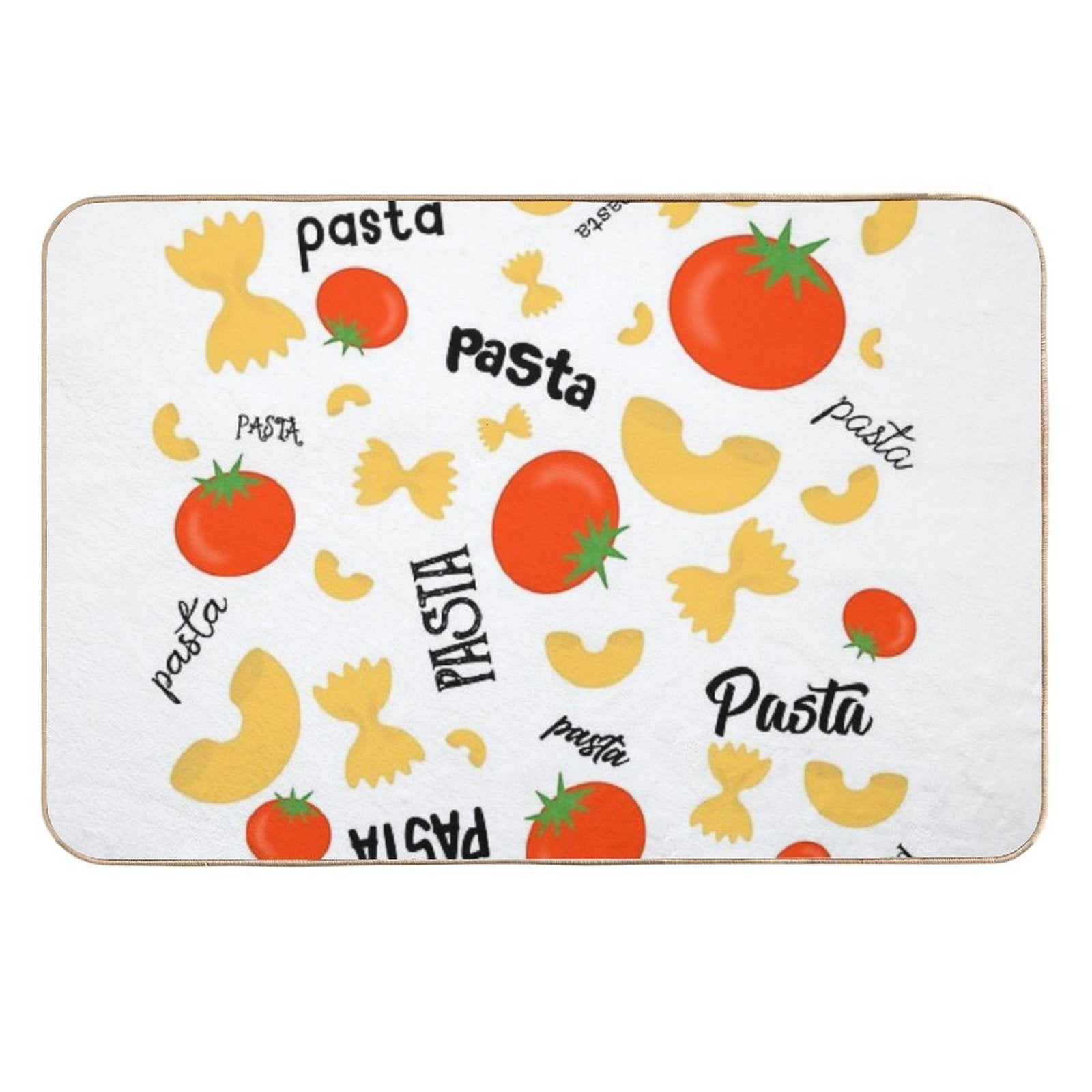Pasta Macaroni Tomato Italy Italian  Anti-Trip Bath Mat