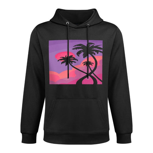 Threadless Waynem Twilight Palms Graphic Relaxed Fit Hoodie