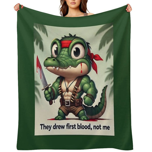 They Drew First Blood, Not Me Gift-ready Throw Blanket