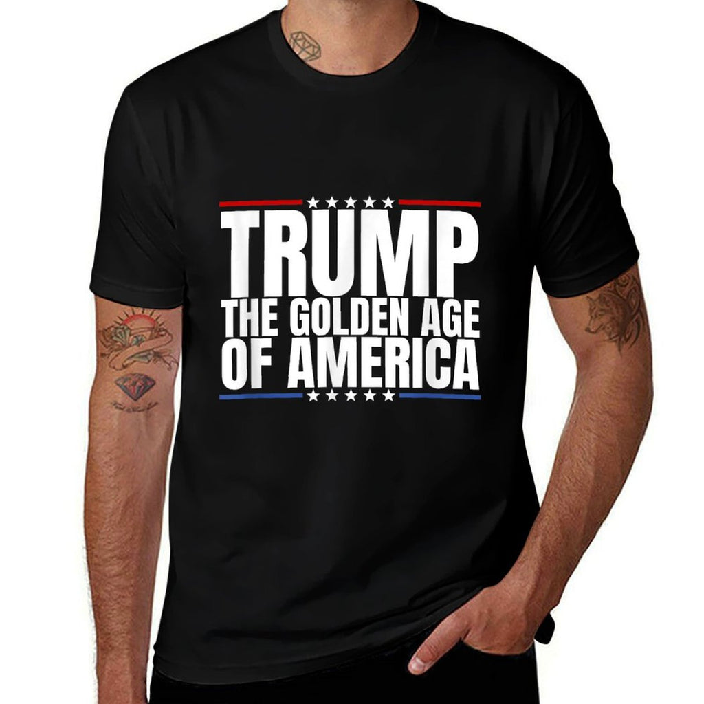 Trump 2024, The Golden Age of America Patriotic Donald Trump  Oversized Silhouette T-Shirt