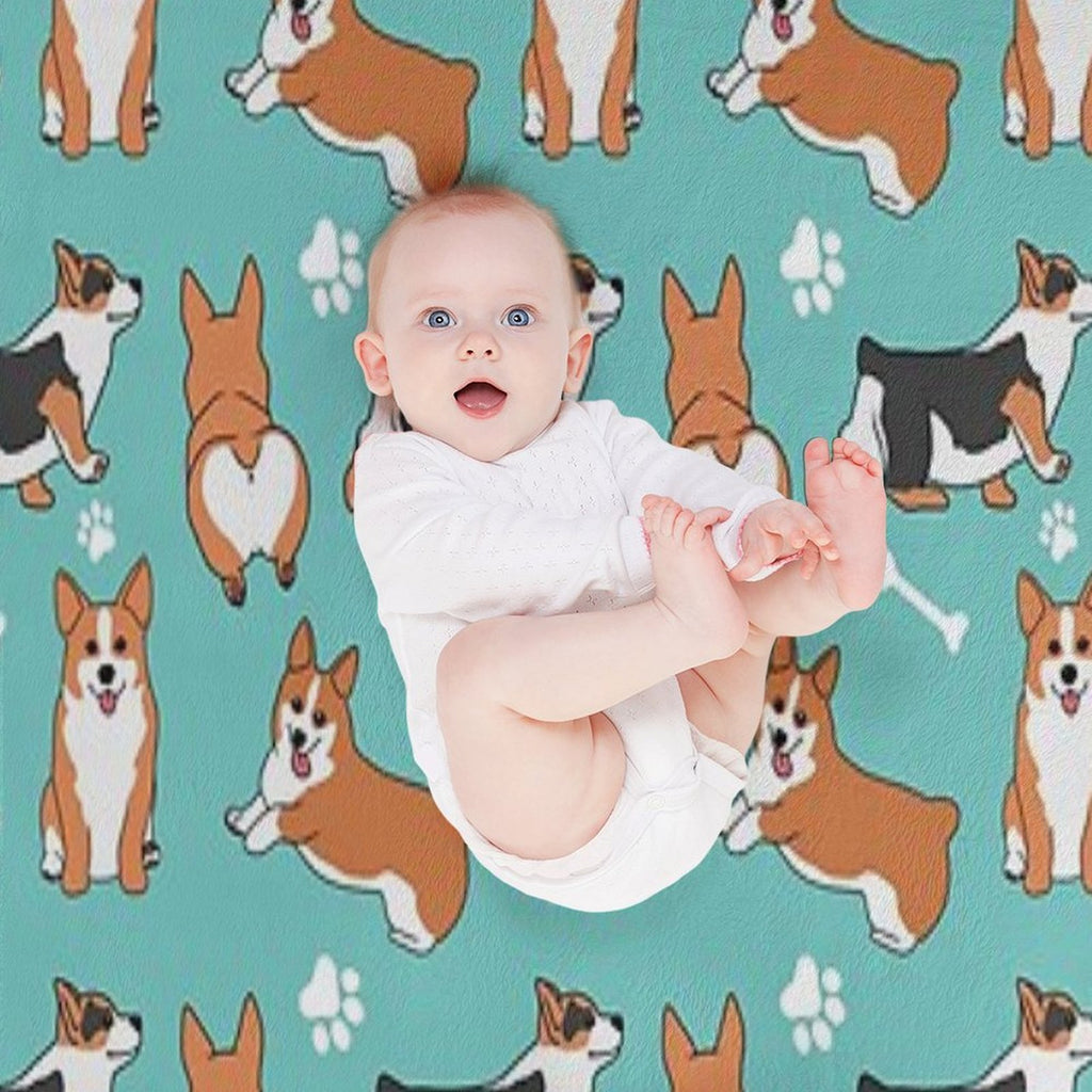 Corgi Pattern Premium Throw Blanket