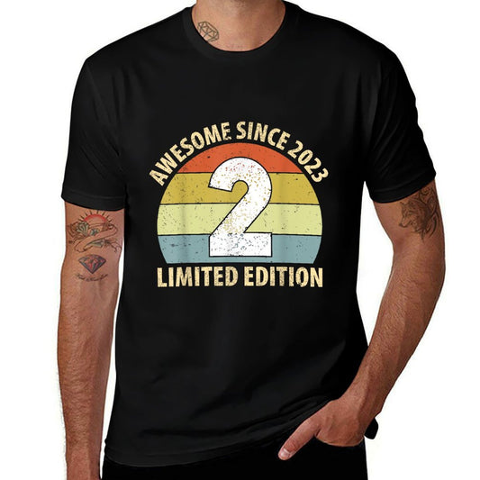 2 Year Old Birthday Boy Party Outfit 2nd Birthday Toddler  Slim-fit Cut T-Shirt