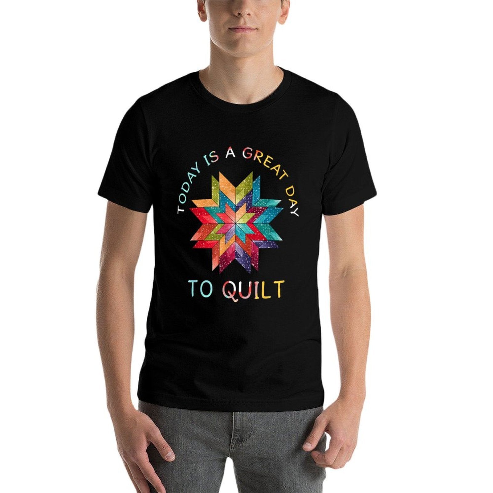 Funny Quilting Sewing Day To Quilt Gifts for Quilter  Ribbed Collar T-Shirt