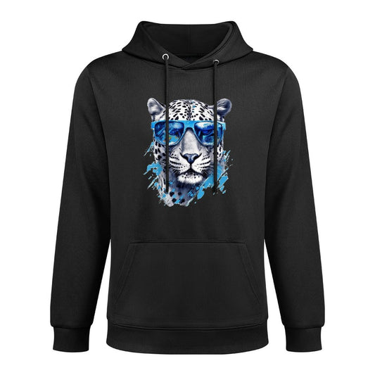 White Leopard Sunglasses Art - Animal Leopard Unisex Design Hoodie