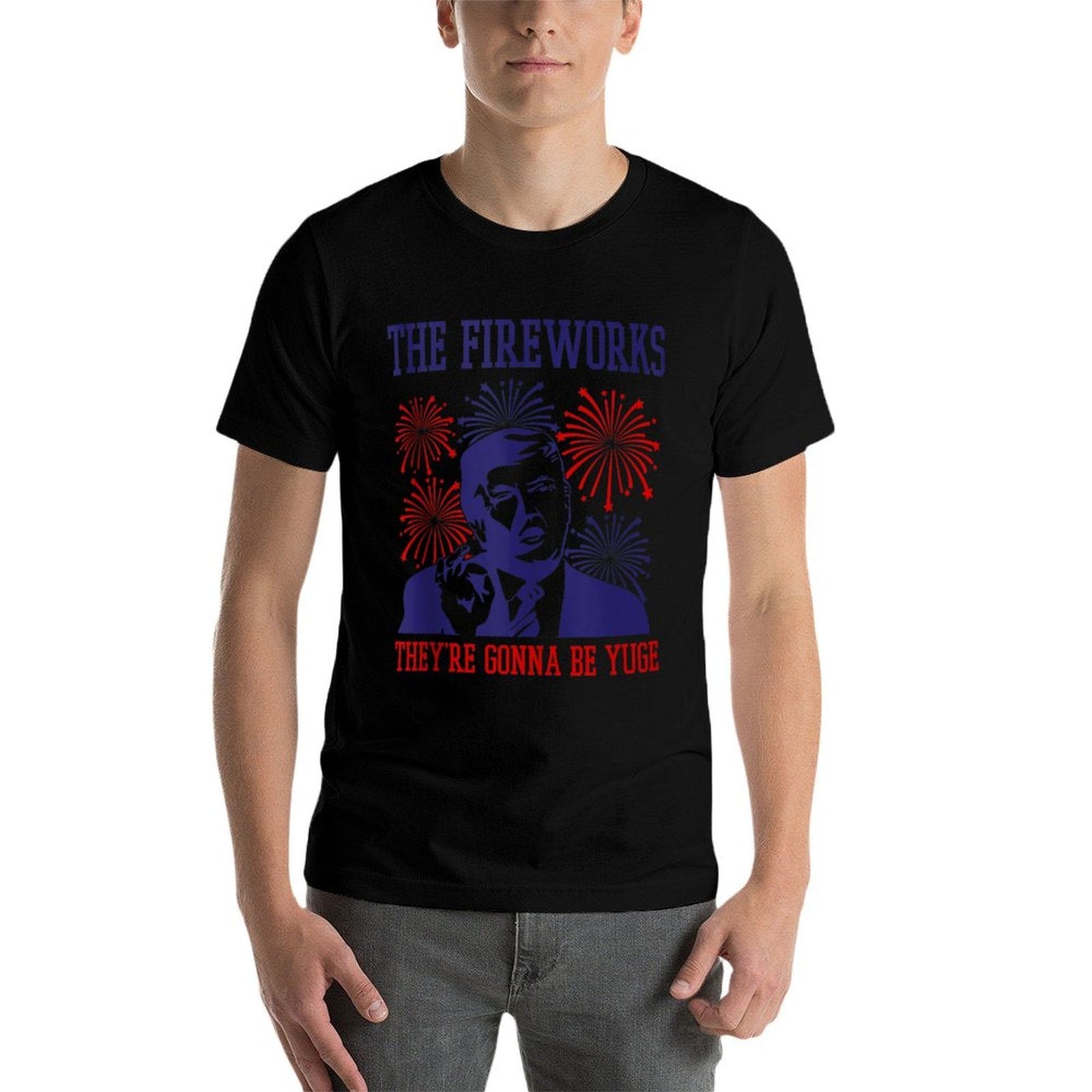 Funny Trump Quote Fireworks 4th Of July  Moisture-wicking T-Shirt