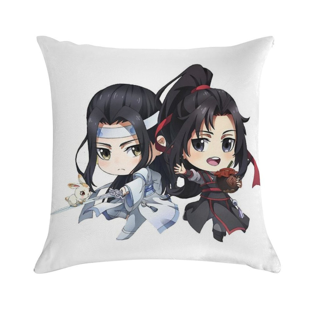 Mo Dao Zu Shi Q Couple Chibi Soft Home Decor Throw Pillow