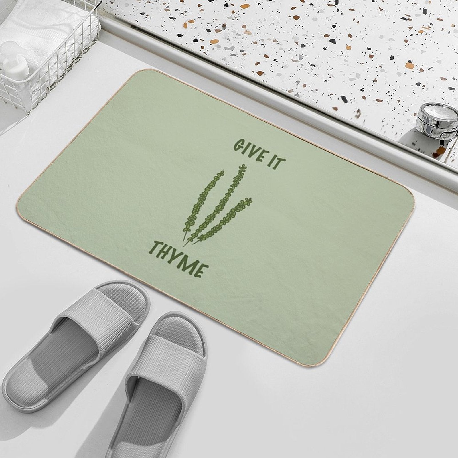 Give It Thyme  Anti-Trip Bath Mat
