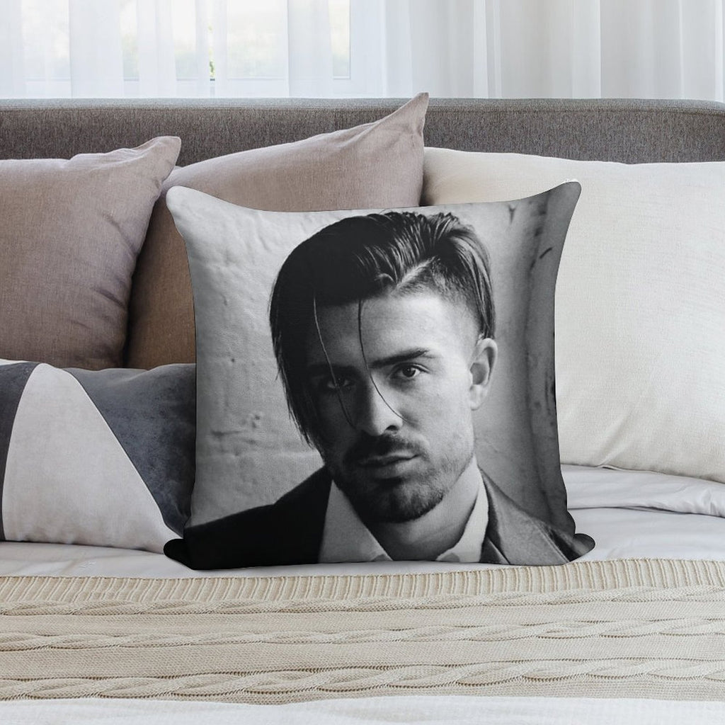 Jack Grealish Black And White Soft Easy Maintenance Throw Pillow