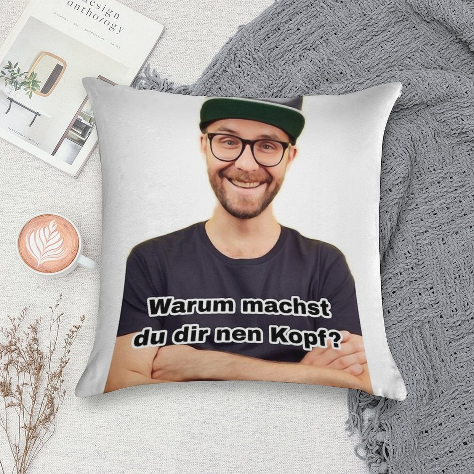 Mark Forster - Why Are You Banging Your Head Memes Soft Warmth Comfort Throw Pillow