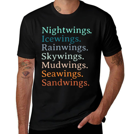 Wings Fan Nightwings Icewings Rainwings Skywings Mudwings  Heathered Texture T-Shirt