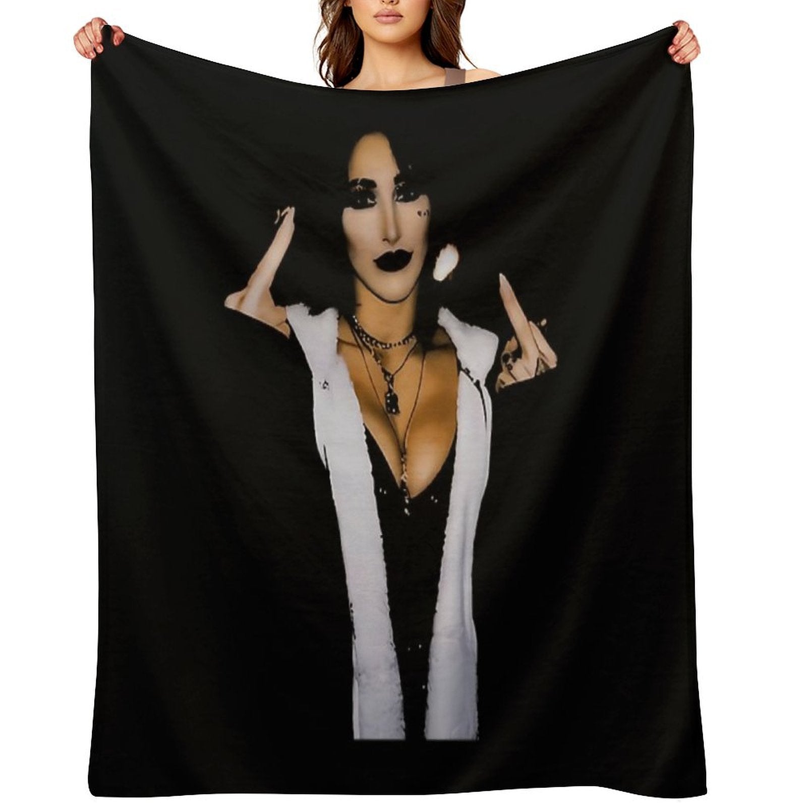 Rhea R.i.p.l.e.y Pose Meme Easy Care Throw Blanket