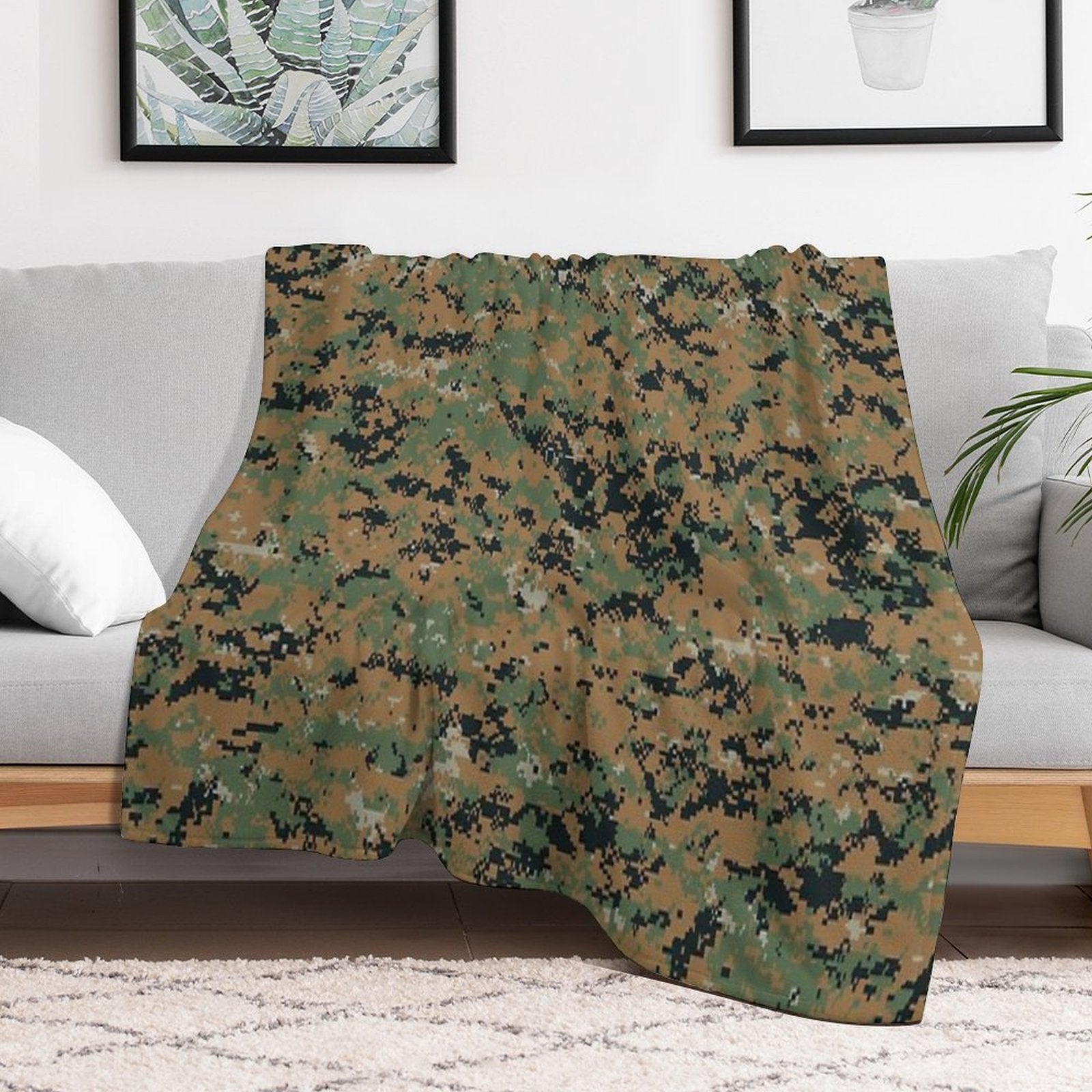 Marpat Camo Quick-dry Throw Blanket