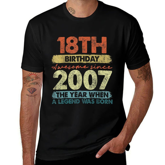 18 Year Old Gifts Vintage 2007 Limited Edition 18th Birthday  Soft T-Shirt