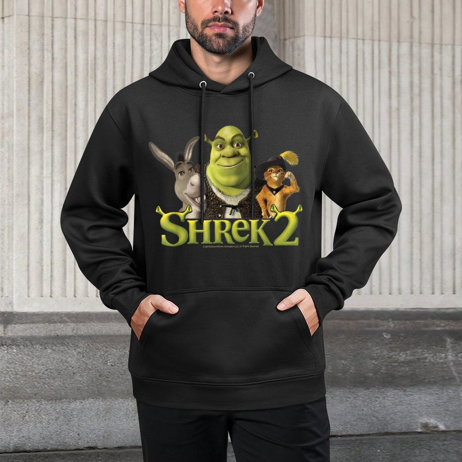 Shrek 2 Donkey & Puss In Boots Best Friends Durable Construction Hoodie