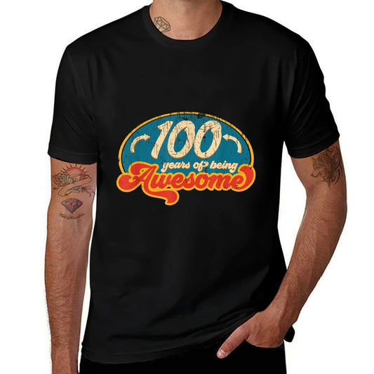 100 Year Old Gifts Retro Vintage 100th Birthday  Polyester Blend T-Shirt