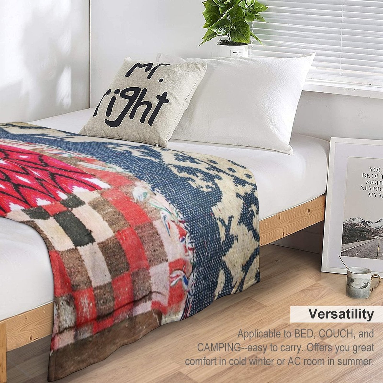 Traditional Pattern Easy Care Throw Blanket