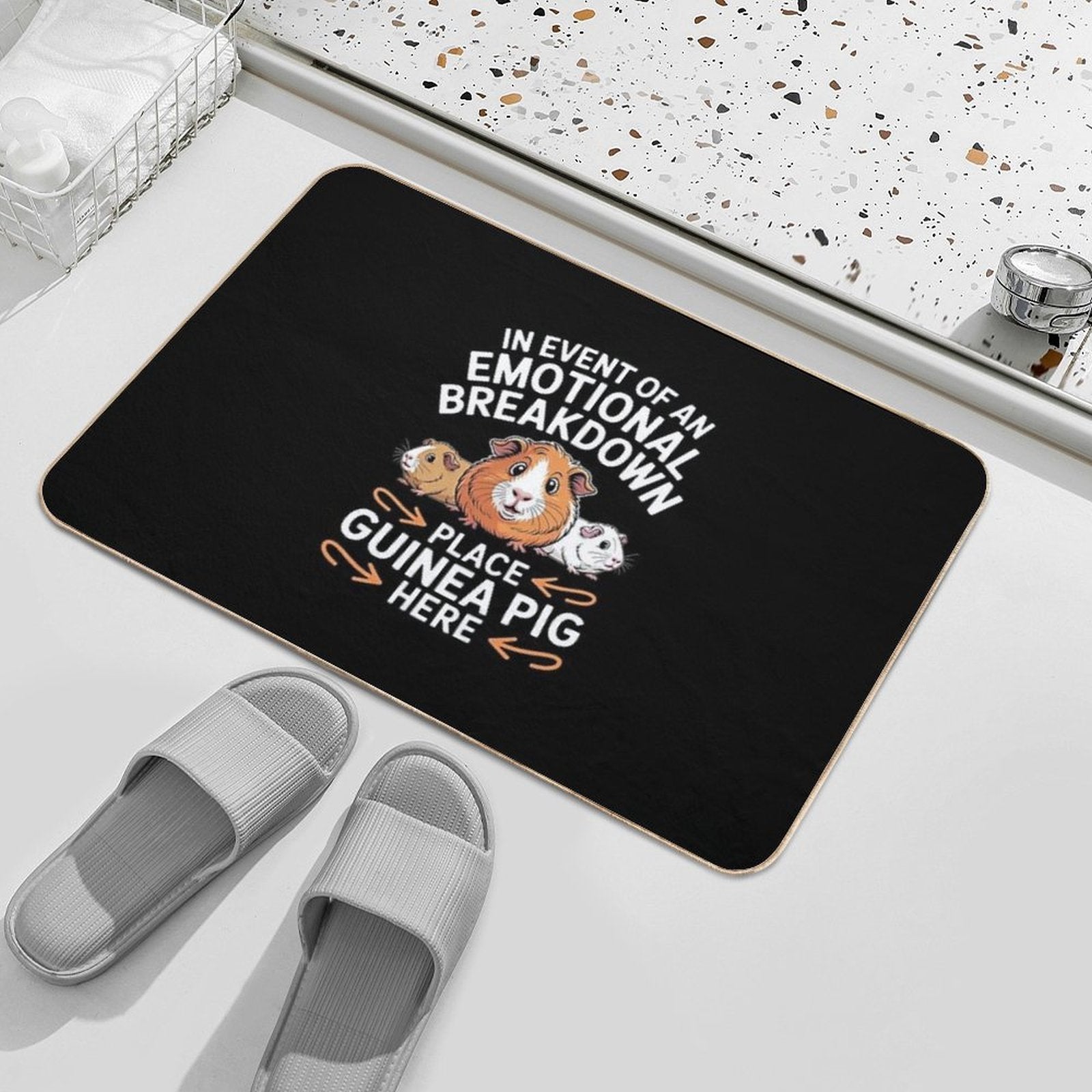 Emotional Breakdown Place Guinea Pig Cavy Pet  Eco-Friendly Bath Mat