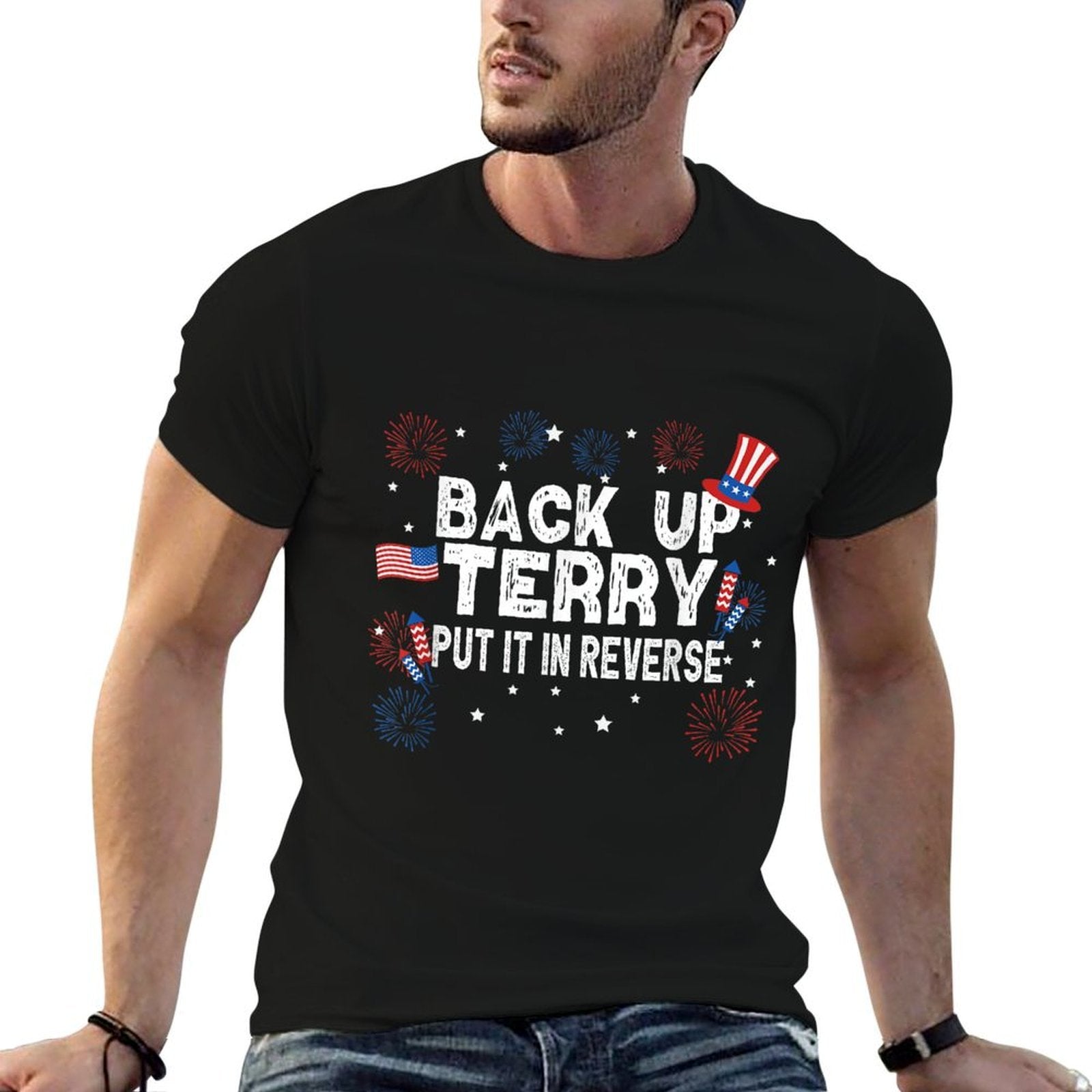 Back Up Terry Put It In Reverse Funny 4th of July  Lightweight T-Shirt