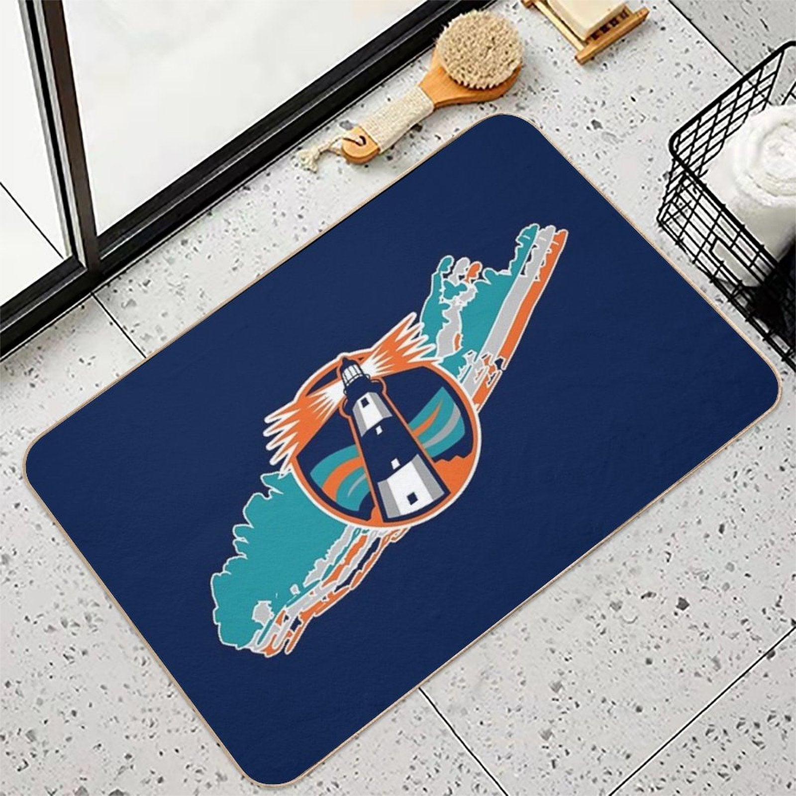 Long Island Hockey Fisherman  Fade-Resistant Bath Mat