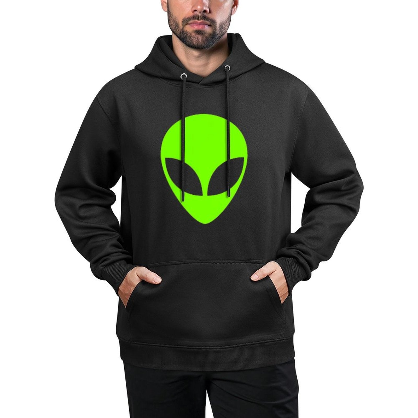 Funny Alien Head Pocket Halloween Costume Mens Womens Gift Casual Wear Hoodie