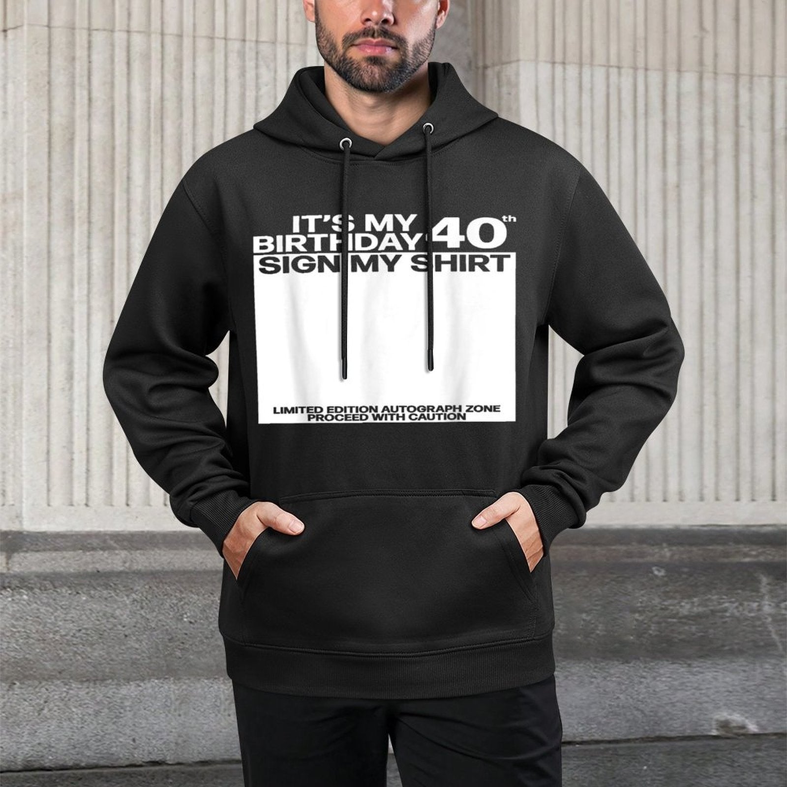 Its My 40th Birthday Sign My 40th Birthday Signature Relaxed Fit Hoodie