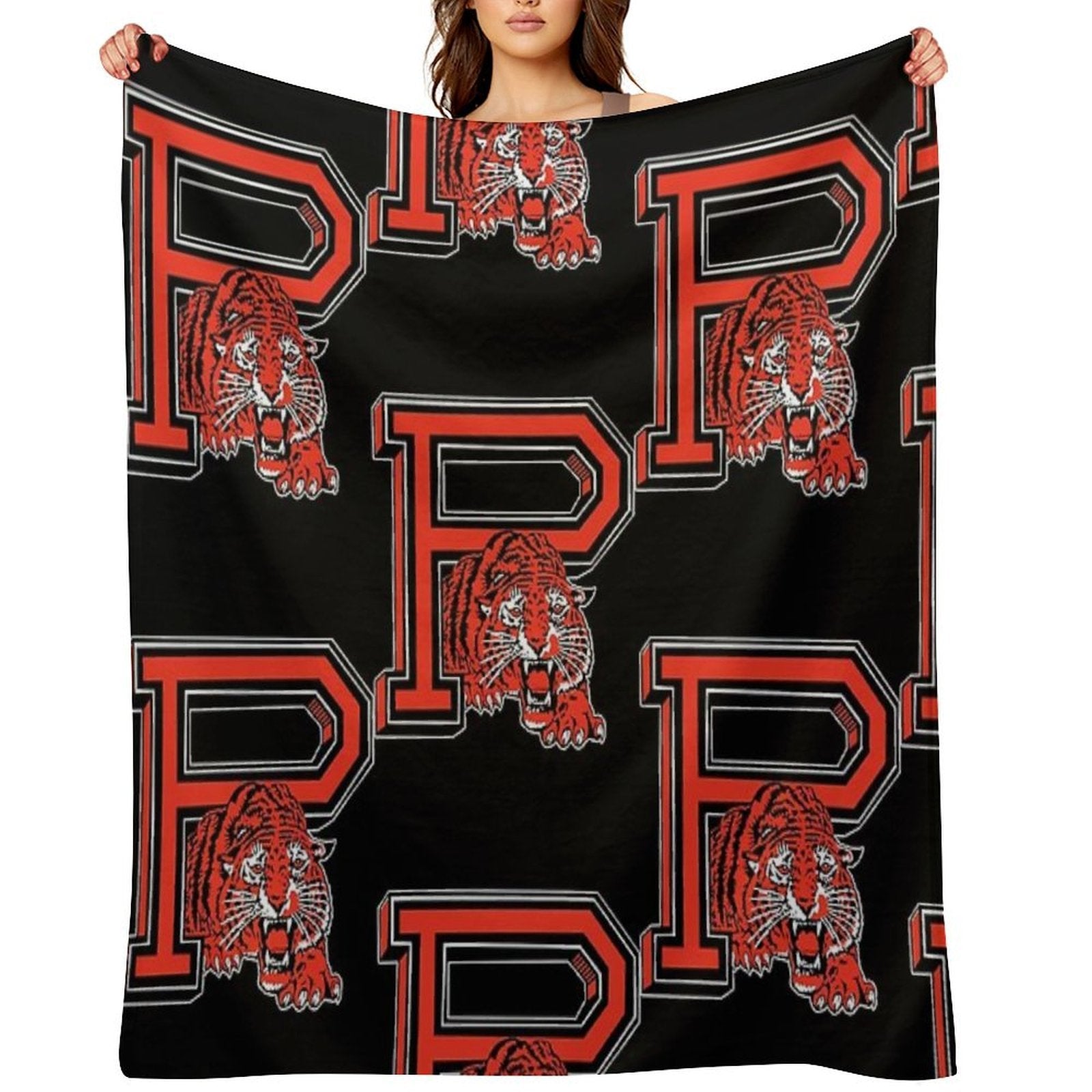 Vintage Princeton BIG P Tiger Mascot Premium Throw Blanket