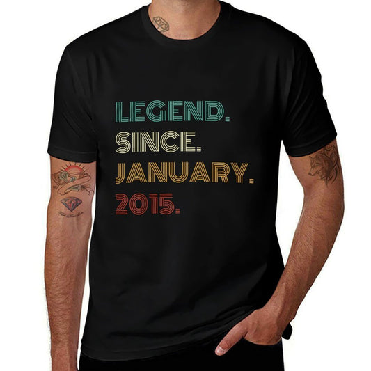 10 Years Old Legend Since January 2015 10th Birthday  Eco-friendly Material T-Shirt