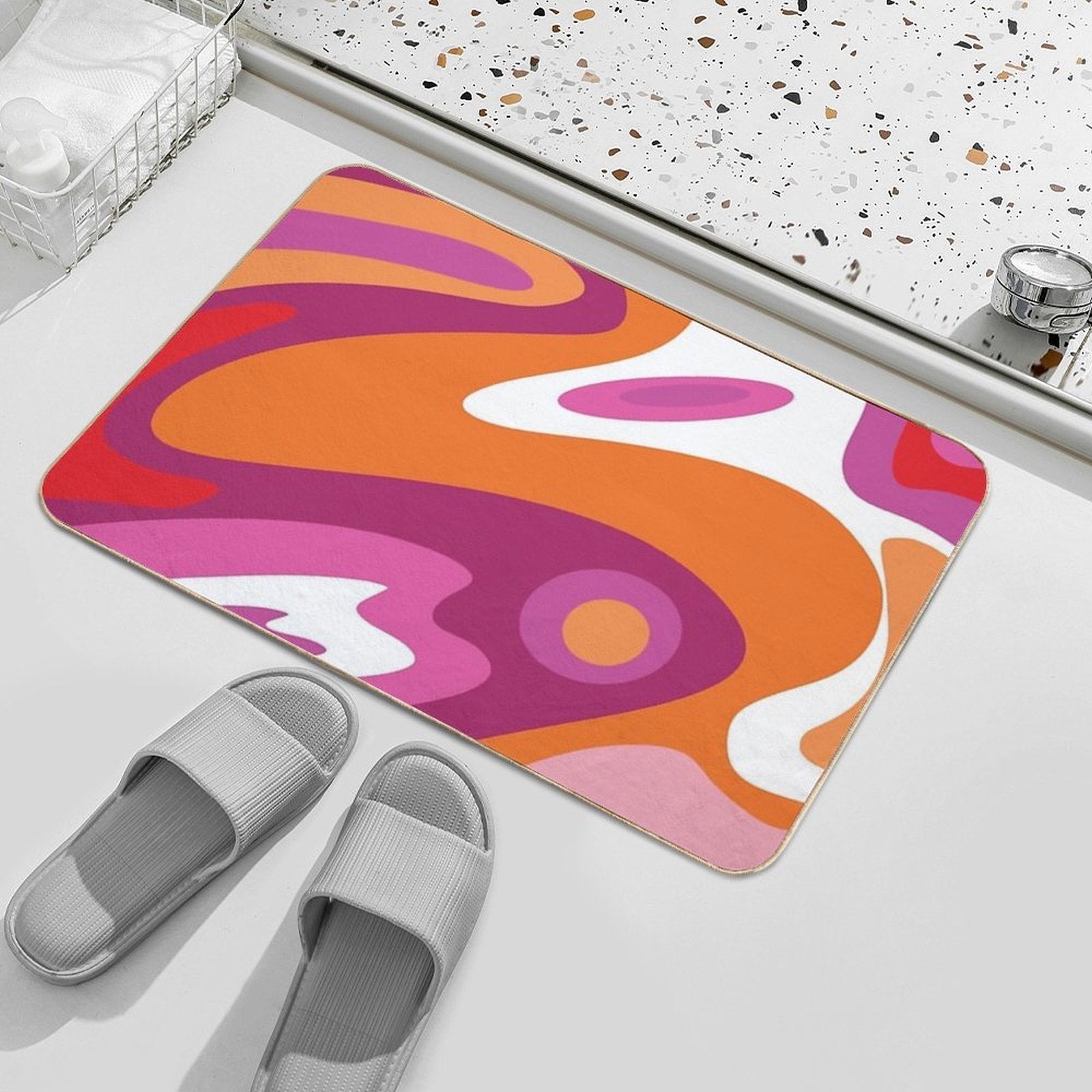 Lesbian Groovy Pattern  Eco-Friendly Bath Mat