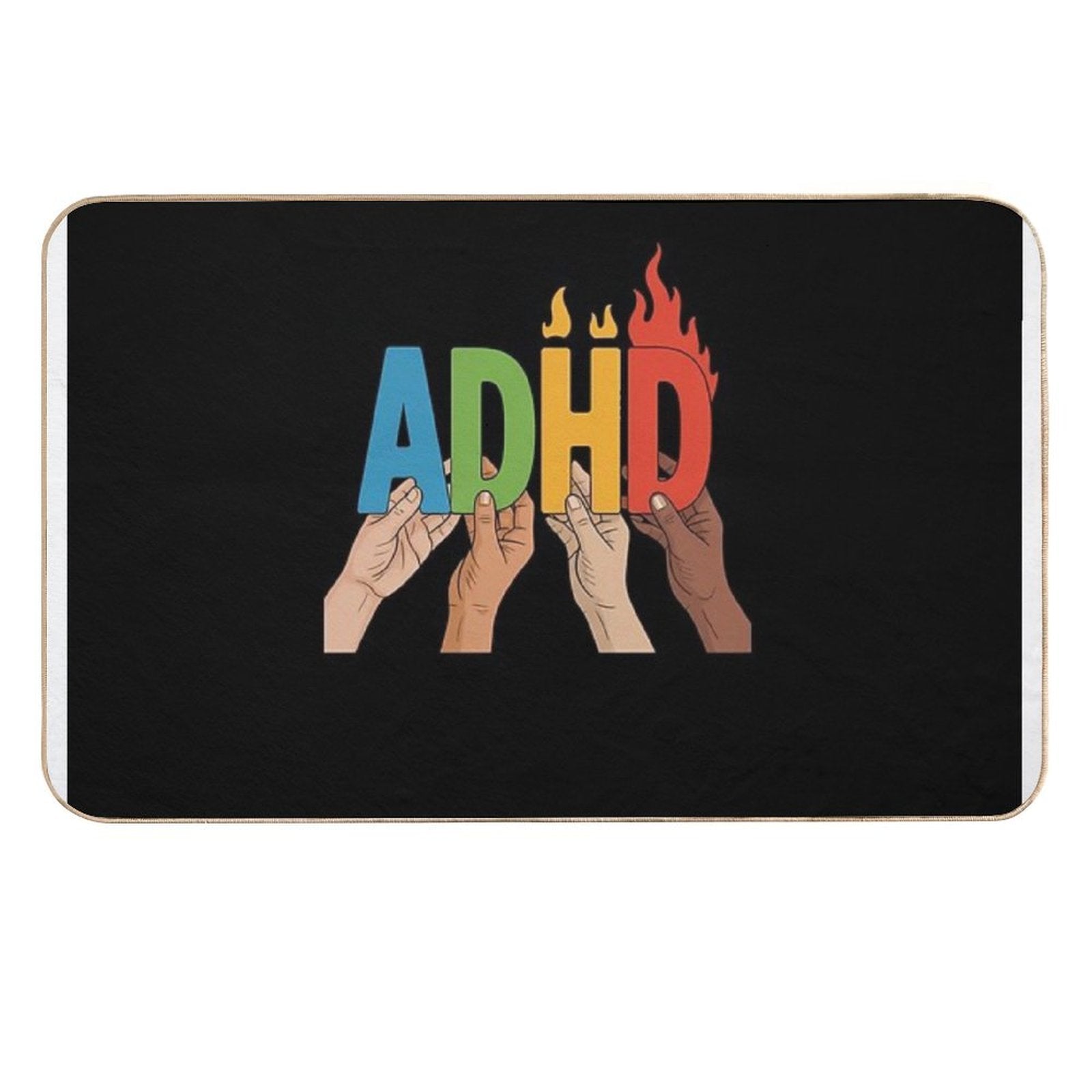 ADHD Awareness Prevent Attention Deficit Warrior Survivor  Rapid-Drying Bath Mat