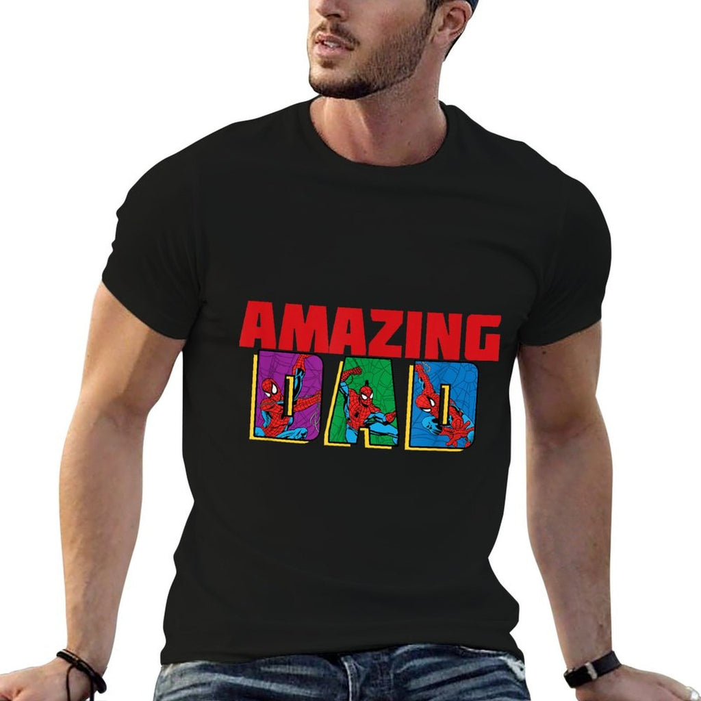 Marvel Spider-Man Amazing Dad Birthday Father’s Day  Oversized Silhouette T-Shirt