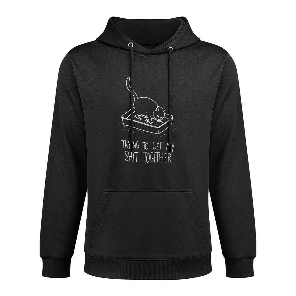 Cat Funny Trying to Get My Shit Together,funny Cats Women Adjustable Hood Hoodie