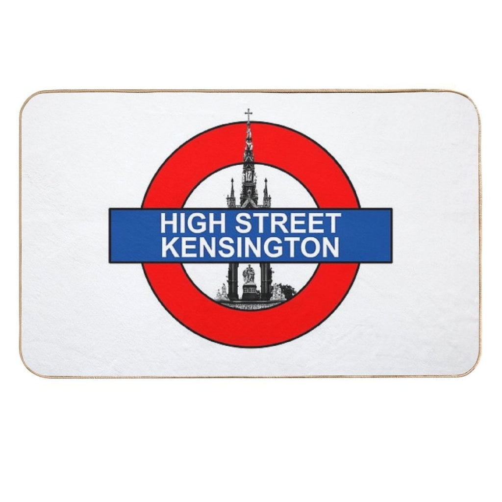 High Street Kensington Tube Sign  High-Traffic Bath Mat