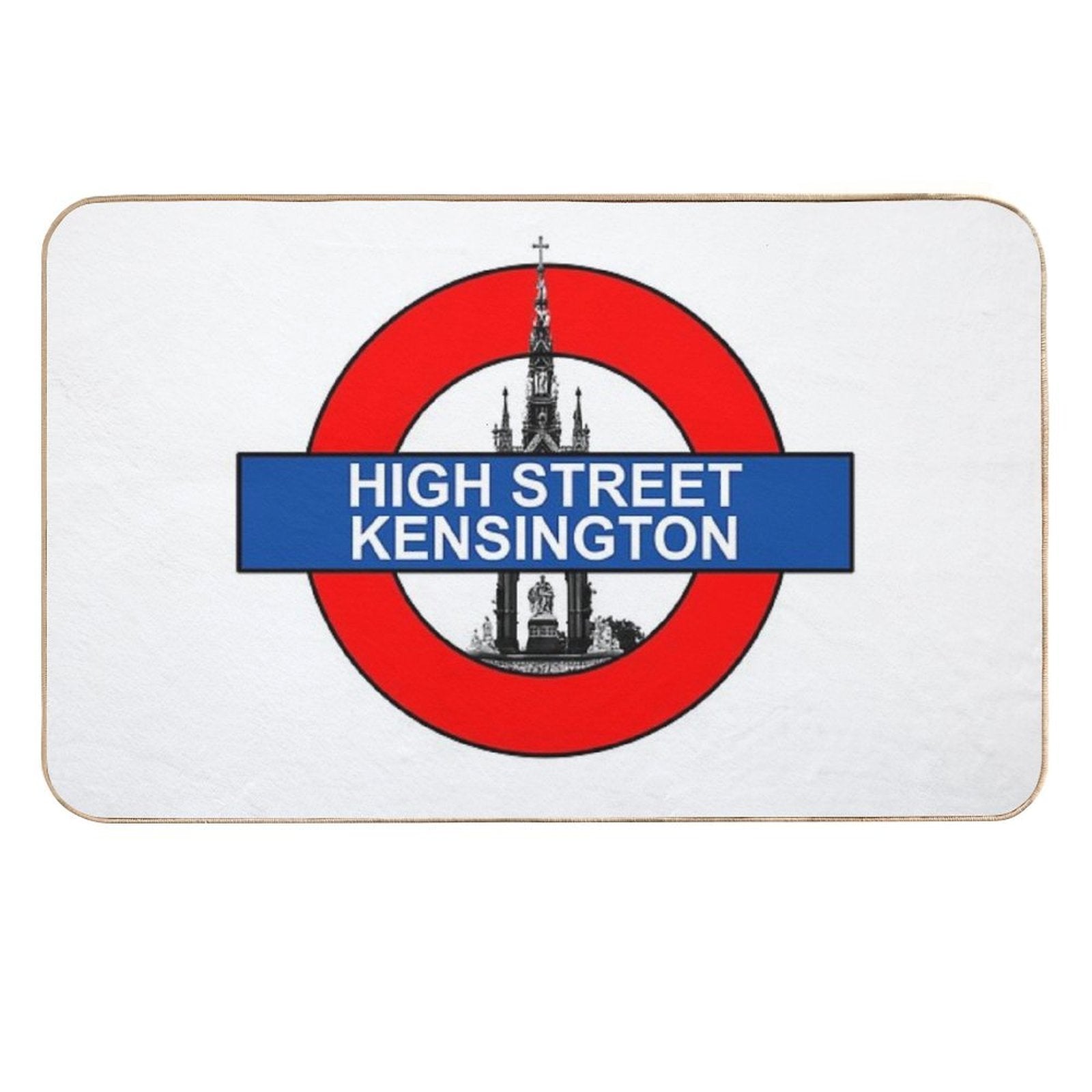High Street Kensington Tube Sign  High-Traffic Bath Mat