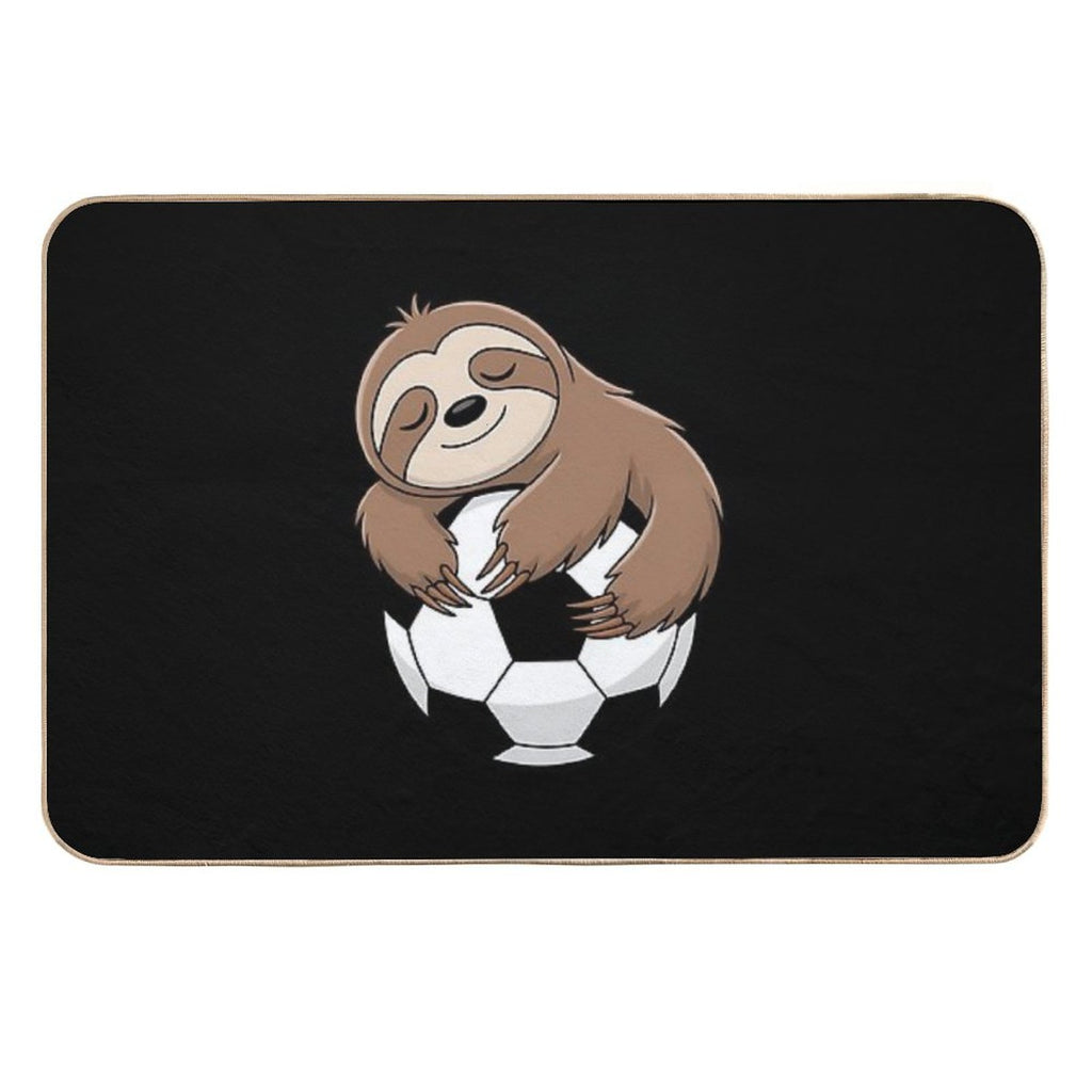 Lazy Sloth Soccer Shirt Soccer Lover Team Ball Kids Sport  Slip-Resistant Bath Mat