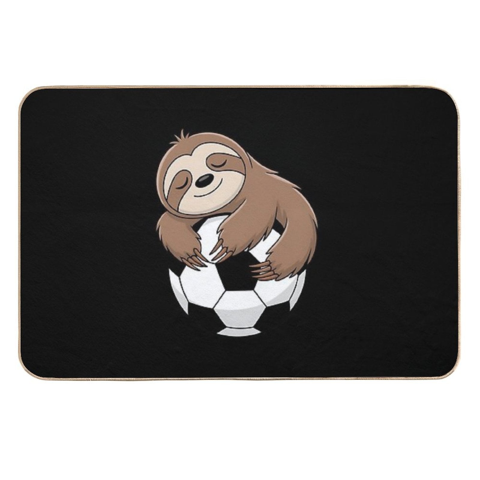 Lazy Sloth Soccer Shirt Soccer Lover Team Ball Kids Sport  Slip-Resistant Bath Mat
